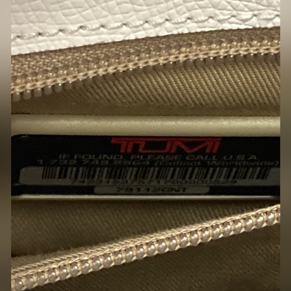 Tumi Leather Top Handle Crossbody Bag in White - Picture 9 of 13